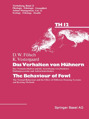 cover image of Das Verhalten von Hühnern / the Behaviour of Fowl